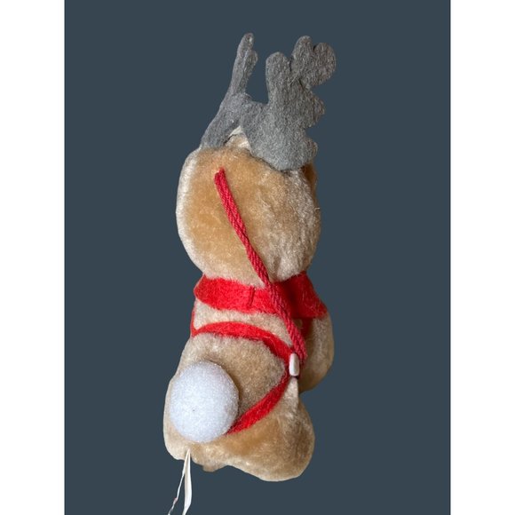 McDonalds Coca Cola Plush Reindeer Christmas Tree Ornament Vintage 1985 - Picture 6 of 10